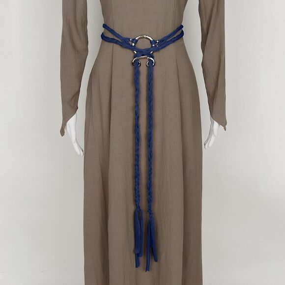 2918 Long Rope Ring Knotted Belt For Women Norse Witch Waist Chain Troll Cross - Picture 5 of 8